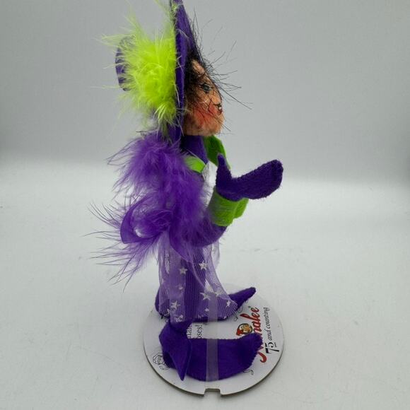 Annalee 2019 Witch Elf Doll 9" Limited Edition Halloween Poseable Felt Figure - Picture 4 of 6